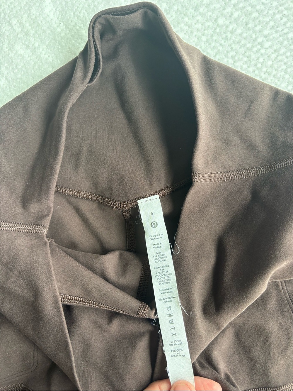 Lululemon Align - Women's High-Waist Chocolate Brown Active Shorts - Picture 3 of 3